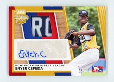 ENYER CEPEDA GOLD AUTO GAME USED SICK! PATCH /10 2022 Panini Elite Extra Edition