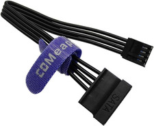  2-Pack 3.5" Floppy Drive FDD 4 Pin to SATA Hard Drive Power Adapter Cable 7.3-