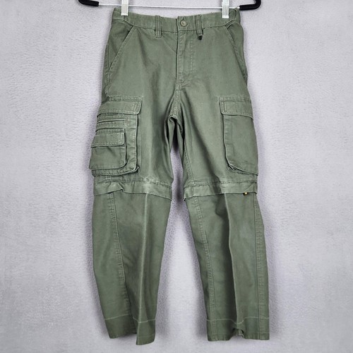Boy Scouts Of America Pants Youth 8 Green Convertible Cargo Uniform Zip Off