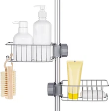 Clawfoot Tub Shower Caddy(Shower Rod Not Included),Clawfoot Tub Accessories,Tub