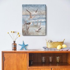 ARTZON Beach Wall Art Bathroom Decor Ocean 16"L x 12"W, Coastal