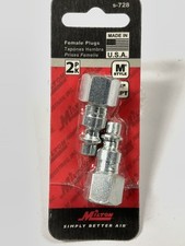Milton S728 1/4" M-Style Female Plugs,  2/Pack, Made In USA