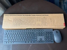 Lenovo Professional Wireless Rechargeable Combo Keyboard & Mouse, 4X31R64316 New