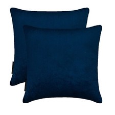 Navy Blue Velvet Throw Pillow Covers, 16"x16" Pack of 2 -Navy Blue Velvet