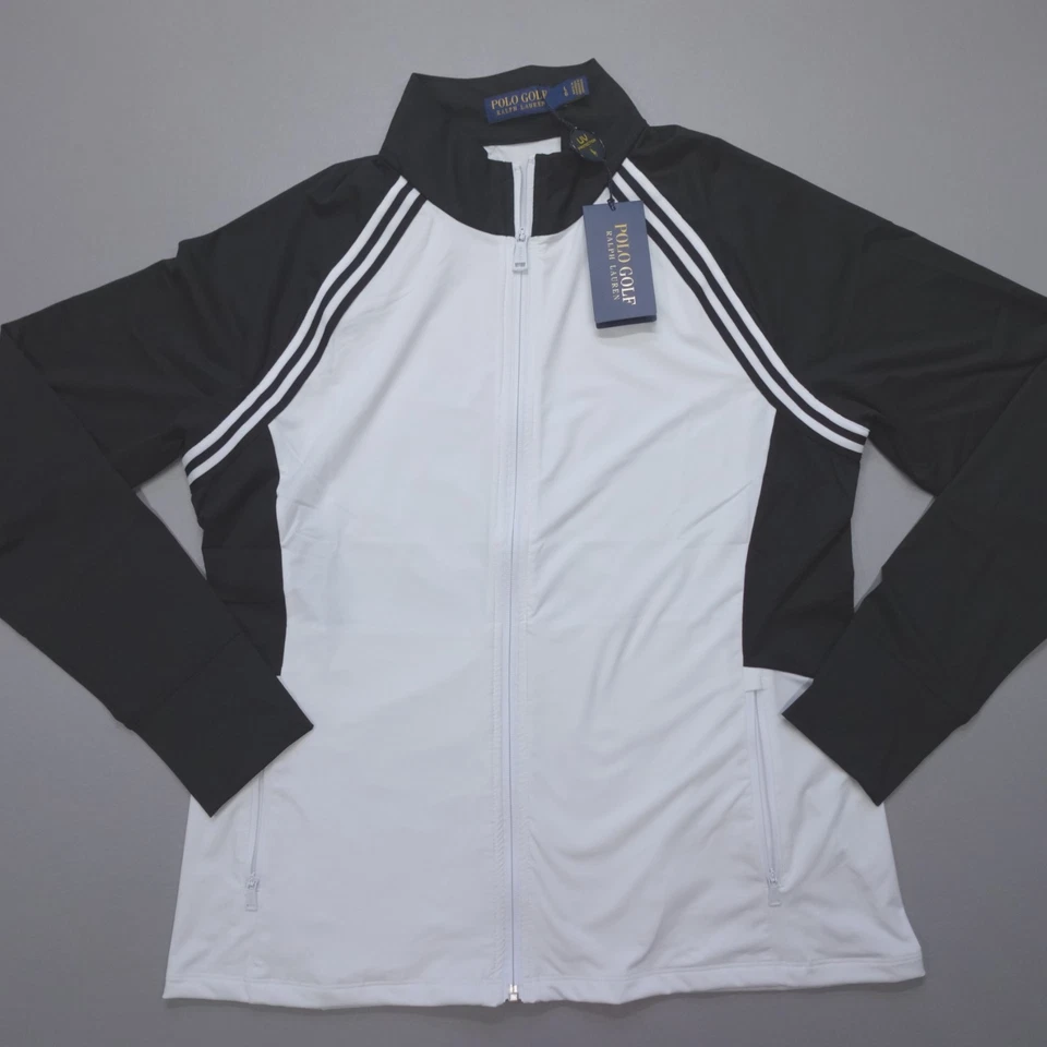 Polo Ralph Lauren Golf Full Zip UV Protection Jacket Black White Women's Size L - Image 2 of 4