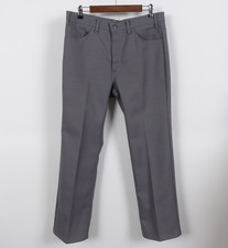 Vintage Levi's 517 Men's 35x31 Gray Polyester Pants Made in USA Talon Zip VTG