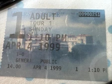 Hearst Castle Tour San Simeon California Trip Tourist Ticket Stub 4/4/99