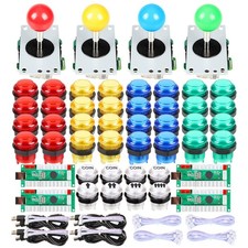 EG STARTS 4 Player Classic DIY Arcade Joystick Kit USB Encoder PC Games 4/8 Way