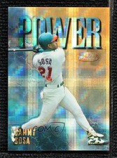1997 Topps Finest Rare - Gold Refractor (Wrong Pattern) Sammy Sosa #168 00em