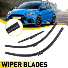 3x Front & Rear Windscreen Wiper Blades Set For Focus MK3 2012-2017 28"+28"+12"