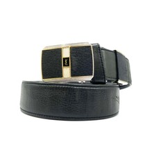 Yves Saint Laurent Ysl Men Belt Waist Logo Bagle Black Leather Limited Edition S