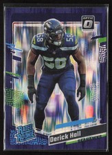 2023 Donruss Optic Purple Shock Derick Hall #291 Rookie Seattle Seahawks