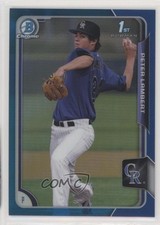 2015 Bowman Draft Chrome Blue Refractor 32/150 Peter Lambert #121 0nr3