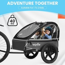 Sepnine 2 in 1 Foldable Bike Trailer  Stroller - 5-Point Harness 2025 Model