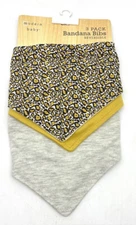 Modern Baby 3 pack Reversible Bandana Bibs