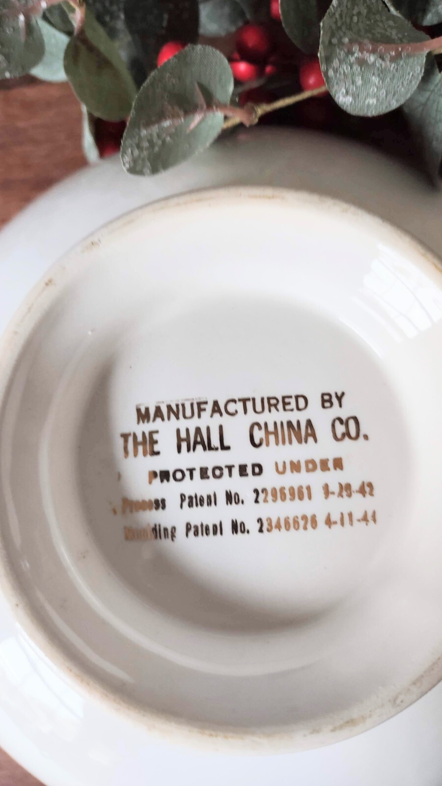 RARE 1940'S HALL CHINA CO.  VEGETABLE SERVING  BOWL , Monticello , No lid