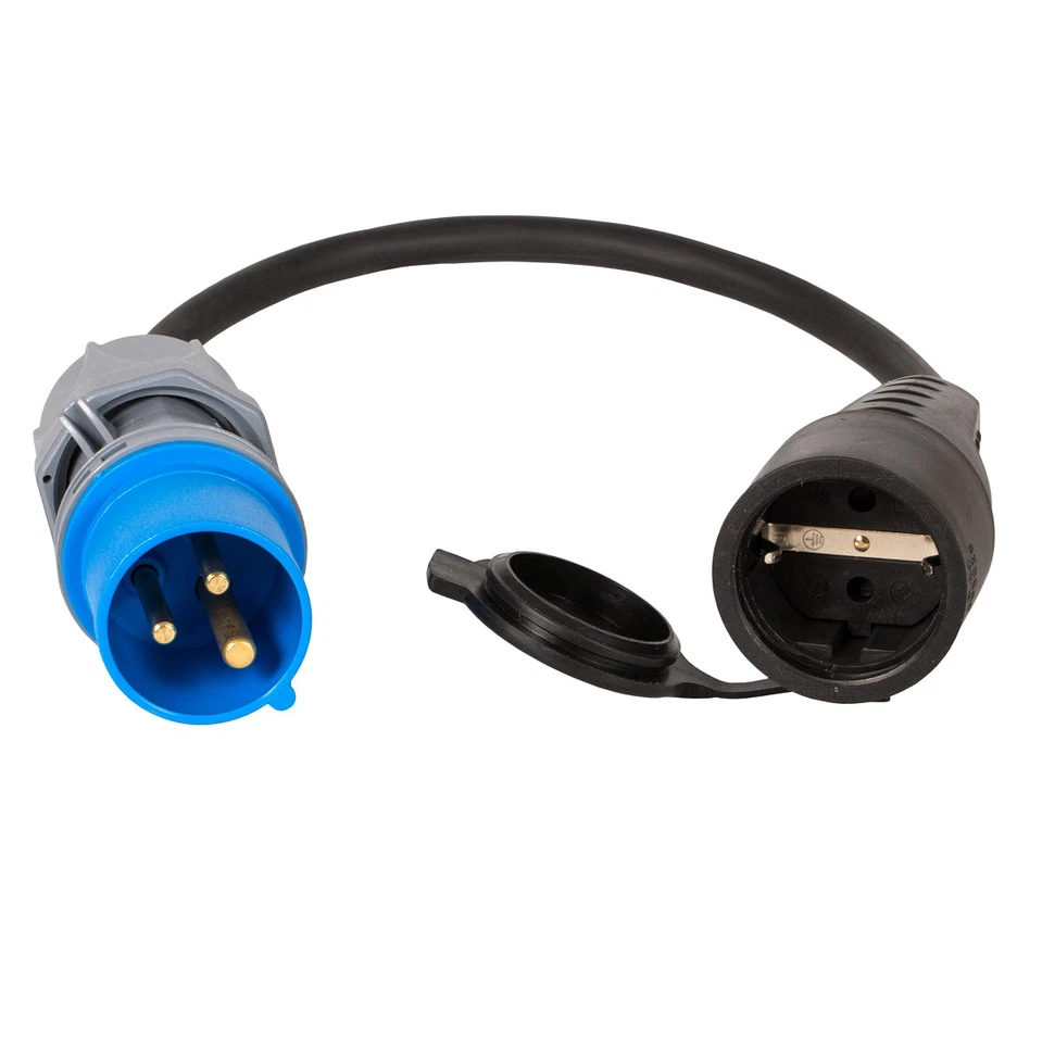 2 x ADAPTER CEE Stecker Kupplung 230V  Camping H05RR-F 3x2,5mm² 16A 0,5-10m - Bild 2 von 3