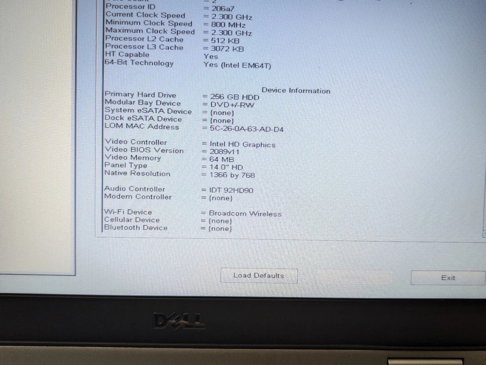 Laptop Dell Latitude E6420 Intel i5-2410M 2,3 GHz 12 GB RAM 256 GB SSD KDE NEÓN Foto 4 de 4