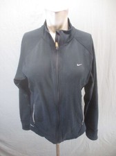 NIKE DRI-FIT Size L 12-14 Womens Full Zip Stand Collar Pocket Track Jacket 991