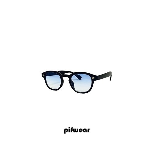 Sonnenbrille im Johnny-Depp in Schwarz mit blauen Gläsern PIFWEAR Depp 44 PW000 - Picture 2 of 4