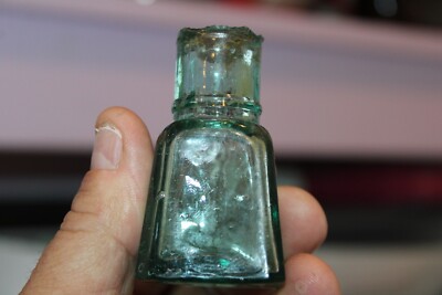 Antique, Deep Mint Blue, 2 1/2'', Tapered, Ink Well, Item # A - 5121