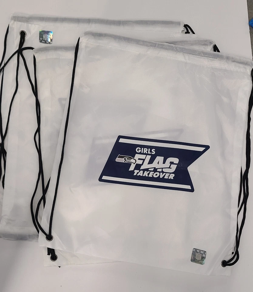 海鹰队 NFL 许可迷你 12 旗子和抽绳女孩足球组合 — 第 4/4 张图片