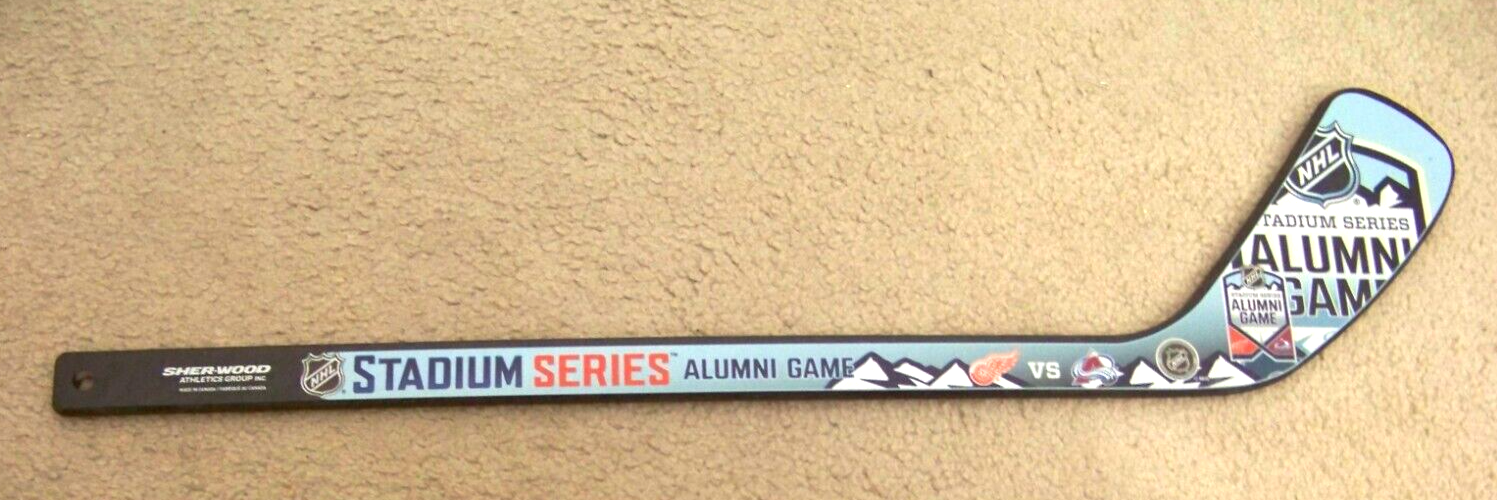 Stadium Series Alumni Game Red Wings Avalanche hockey stick Detroit Colorado NHL