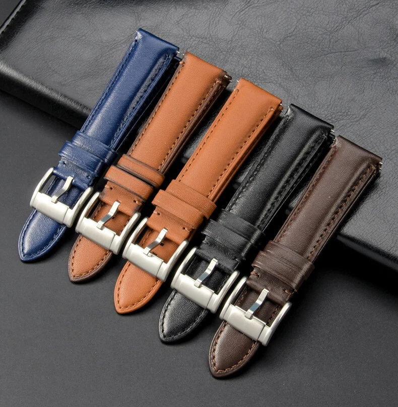 New 22mm Men s Genuine Leather Strap For Fossil FS5061 FS5237