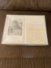 NEW 48 Count Create Your Own Baby Girl Birth Announcements Kit Pink Print