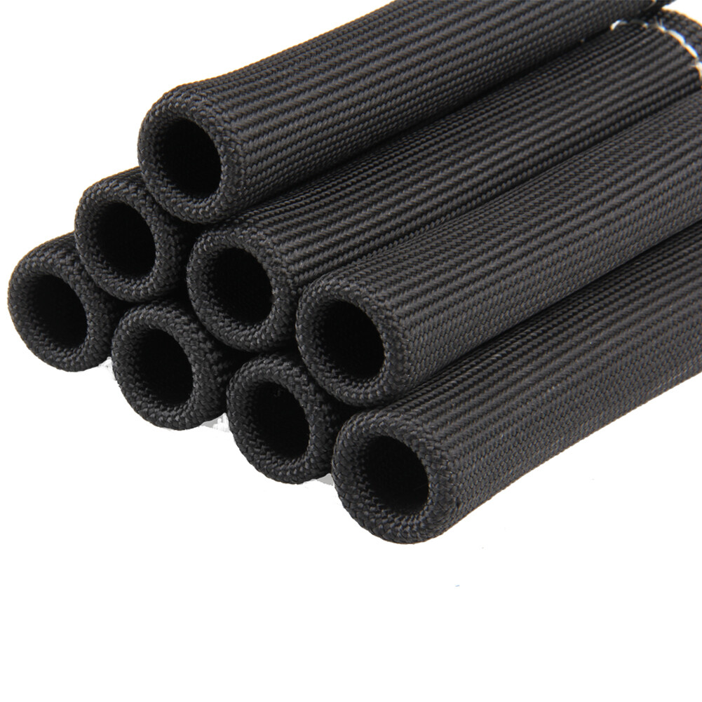 8PCS 2500° Spark Plug Wire Boots Protector Sleeve Heat Shield - Foto 2