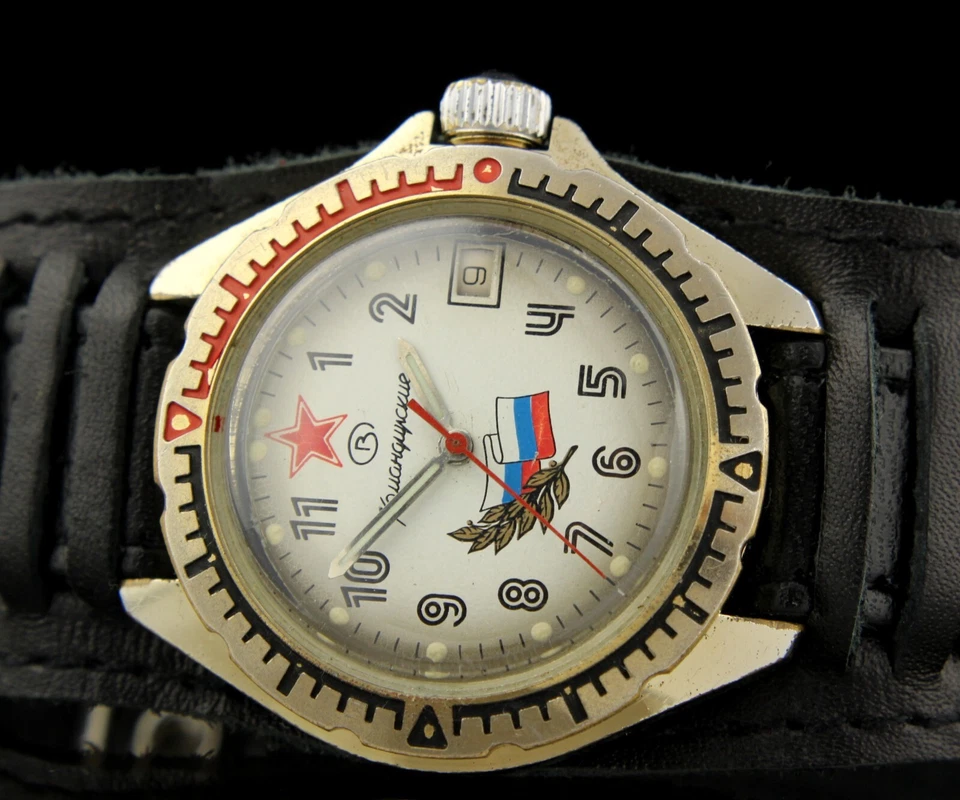 ☭Reloj Pulsera Militar Mecánico Soviético VOSTOK Commander 2414A KOMANDIRSKIE URSS☭ Foto 4 de 4