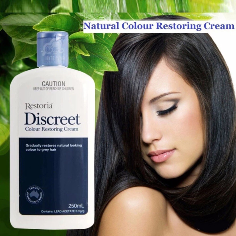 Restoria Discreet Hair Color Restoring Cream Gray Hair to black