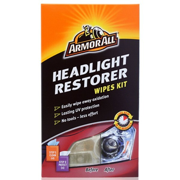 ArmorAll Car Headlight Restorer & Sealant Wipes - Removes Oxidisation No Tools