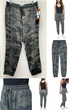 Splendid Women's Woven Jogger Olive Camo Size XXL - NEW