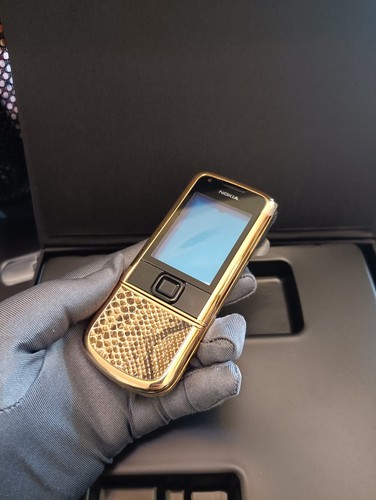 LUXURY NEW Nokia 8800e Arte Gold Python Skin Edition Cover Housing Covers Case - Picture 10 of 15