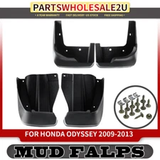4pcs LH & RH Splash Guards Mud Flaps Mudguards for Honda Odyssey 2009-2013 Van