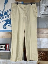 Vintage 50s 60s American Trousers Pleated Pants Cream Colored Men  s Hook N Eye
