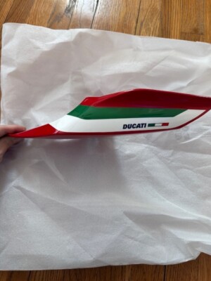 18-23 Ducati V2 V4 Left Rear LH Tail Cowl Fairing Red Italian Flag 48216891A