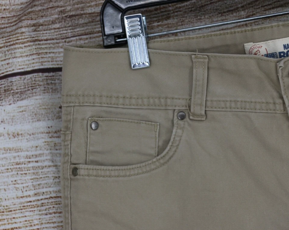 Y2K Faded Glory Womens Size 10P Straight Boot Leg Mid Rise Pants Khaki Beige - Image 2 of 4