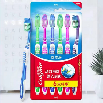 Colgate Extra Clean, Mittel Zahnbürste, 6 Stück, manuelle Zahnbürste