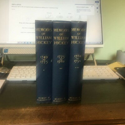 Memoirs of William Hickey, Volumes 1,2 and 3