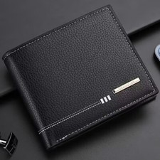Luxury Premium PU Leather Wallet Zipper Closure Stylish Coin Purse Men Gift