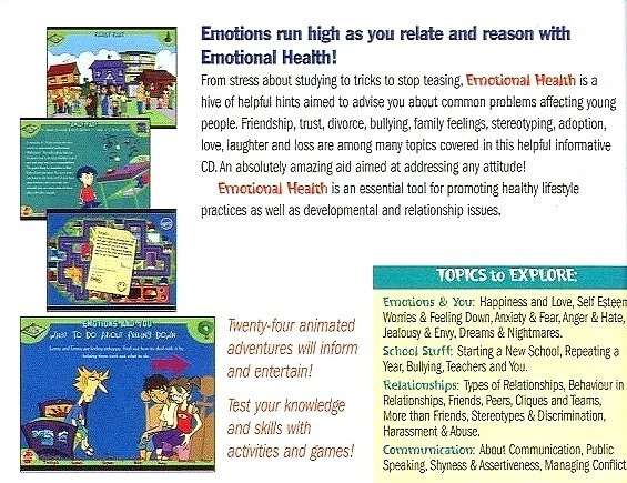 Health for Kids Series: Emotional Health (CD, 2003) Win/Mac -NEW CD in SLEEVE - Image 3 of 4