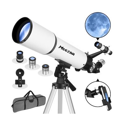 MEEZAA Telescope for Adults Astronomy, 80mm Aperture 600mm