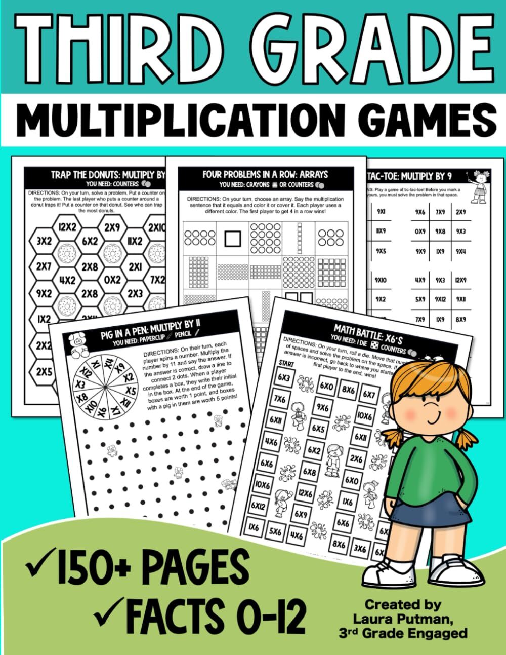 Laura Putman 3rd Grade Multiplication Games (Tascabile) 3rd Grade Math Workbooks