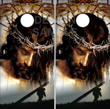 Jesus Christian Cross Cornhole Wrap Bag Toss Skin Decal Sticker