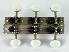 Vintage engraved zig-zag 3-on-a-plank Tuning Gears for Harmony, Stella, etc.