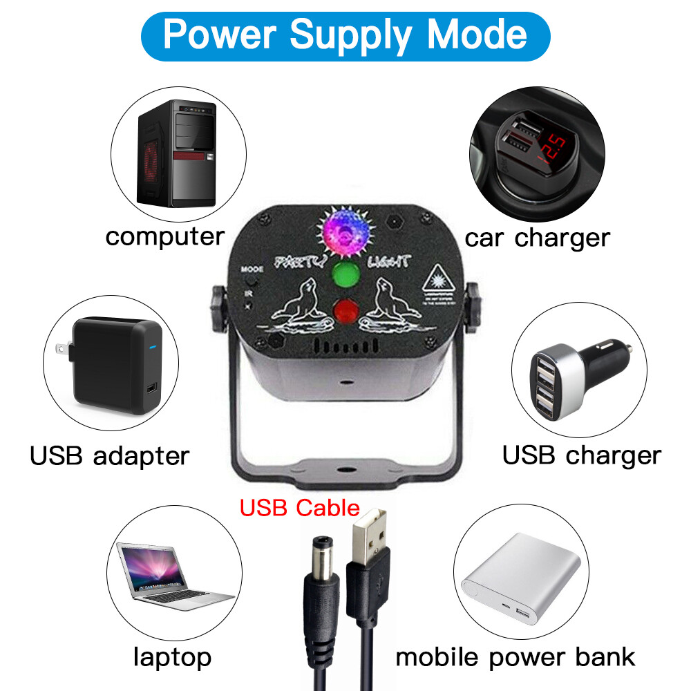 Laser Light Projector 560Patterns LED Stage Lighting RGB Disco Party DJ Lights