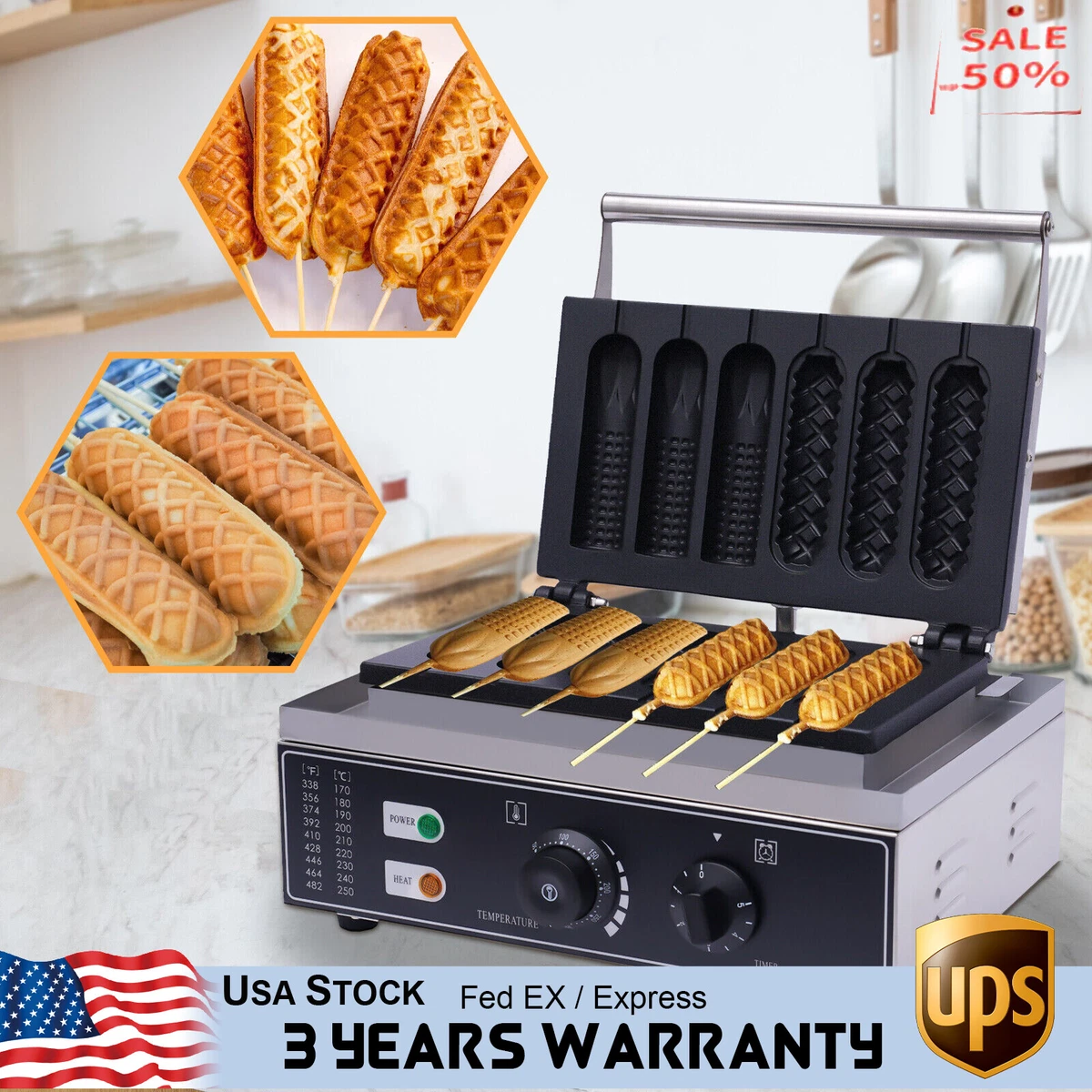 Hot dog waffle maker hot sale