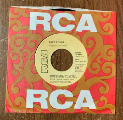 1973 Chet Atkins ''Ruby, Are You Mad At Your Man/Somewhere, My Love'' 45 RPM Promo